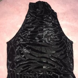 Black velvet dress
